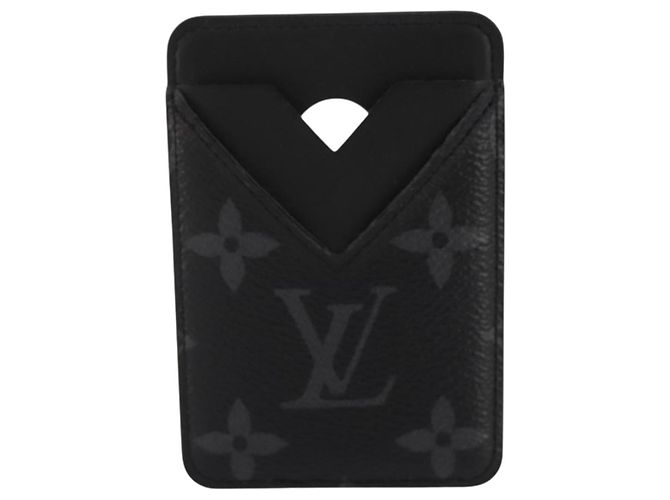 LOUIS VUITTON Monogram Eclipse Porte Cartes Magnet Card Case M12602 Auth 204803V Monograma - vista 13