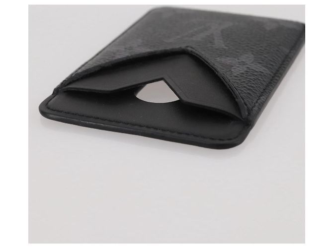 LOUIS VUITTON Monogram Eclipse Porte Cartes Magnet Card Case M12602 Auth 204803V Monograma - vista 5