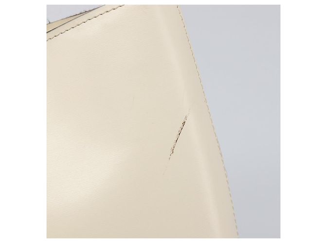 Céline CELINE Circle Schultertasche aus Leder Weiß Gold Auth 204441 Golden - Ansicht 10