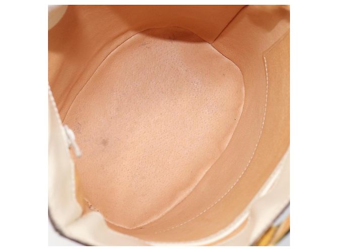 Céline CELINE Circle Schultertasche aus Leder Weiß Gold Auth 204441 Golden - Ansicht 11