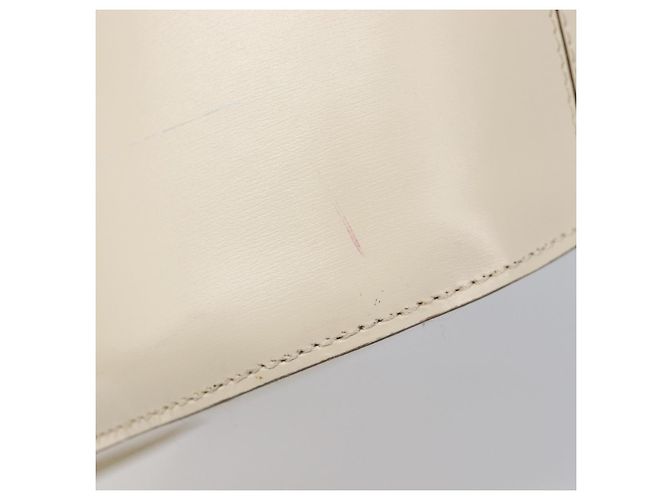 Céline CELINE Circle Schultertasche aus Leder Weiß Gold Auth 204441 Golden - Ansicht 20
