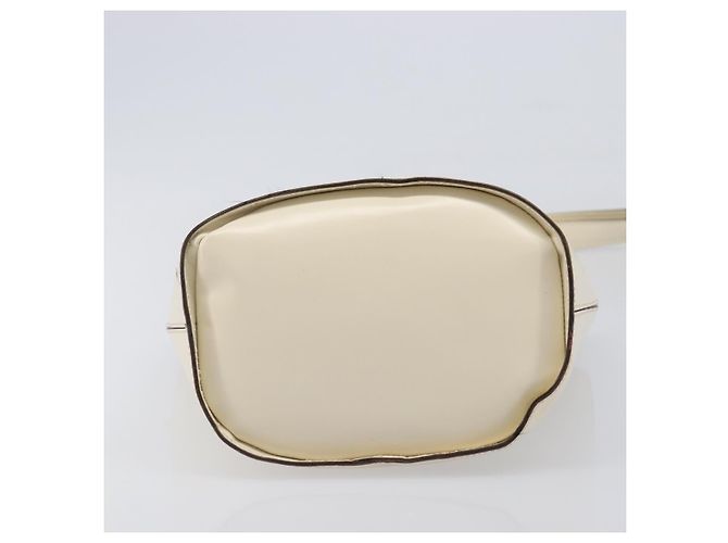 Céline CELINE Circle Schultertasche aus Leder Weiß Gold Auth 204441 Golden - Ansicht 5
