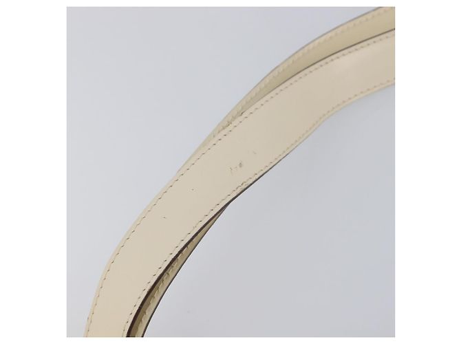 Céline CELINE Circle Schultertasche aus Leder Weiß Gold Auth 204441 Golden - Ansicht 8