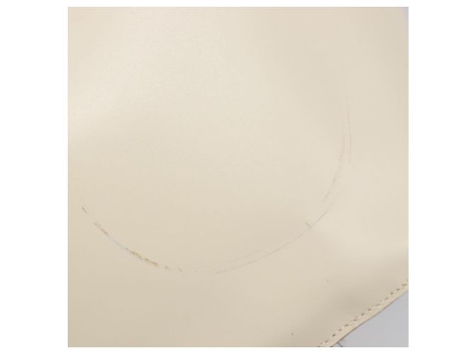 Céline CELINE Circle Schultertasche aus Leder Weiß Gold Auth 204441 Golden - Ansicht 9