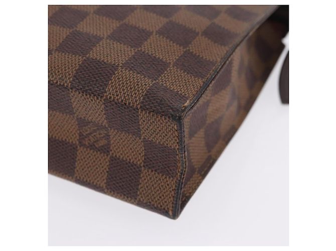 LOUIS VUITTON Damier Ebene Poche Toilette 26 Pouch N47543 LV Auth 202941 - vista 14