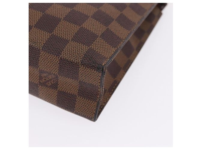 LOUIS VUITTON Damier Ebene Poche Toilette 26 Pouch N47543 LV Auth 202941 - vista 16