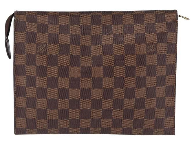 LOUIS VUITTON Damier Ebene Poche Toilette 26 Pouch N47543 LV Auth 202941 - vista 2