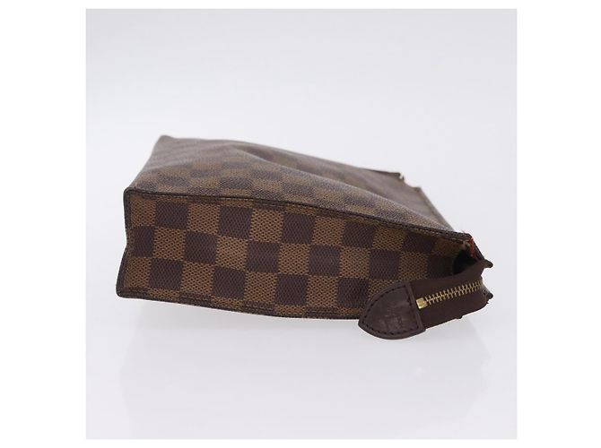 LOUIS VUITTON Damier Ebene Poche Toilette 26 Pouch N47543 LV Auth 202941 - vista 3