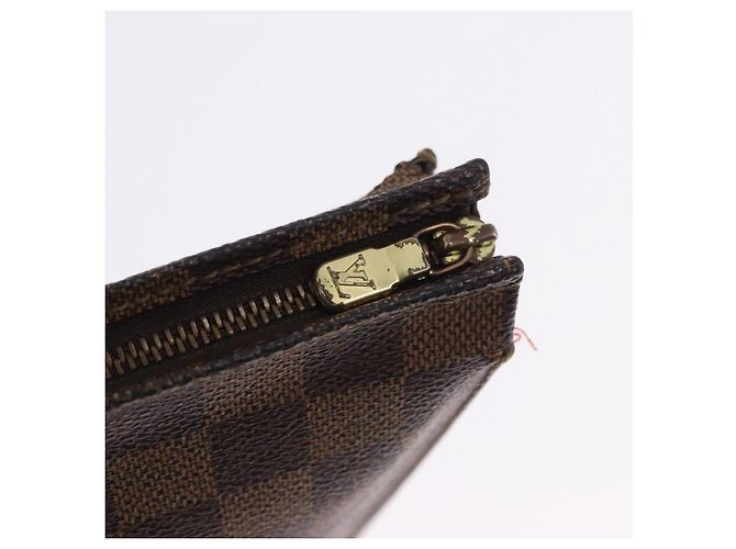 LOUIS VUITTON Damier Ebene Poche Toilette 26 Pouch N47543 LV Auth 202941 - vista 9
