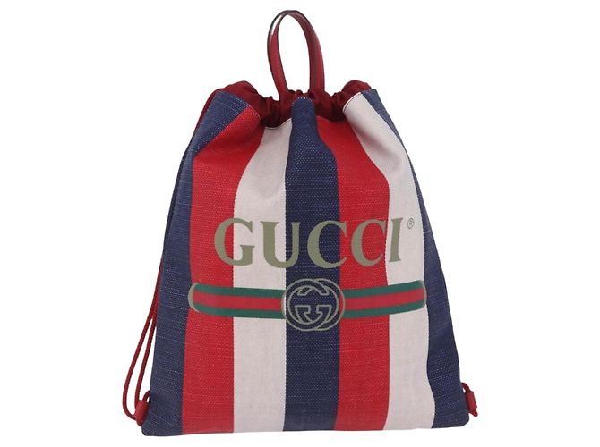 GUCCI Drawstring Backpack Canvas Multicolor 473872 Auth 202580V Multiple colors - view 13