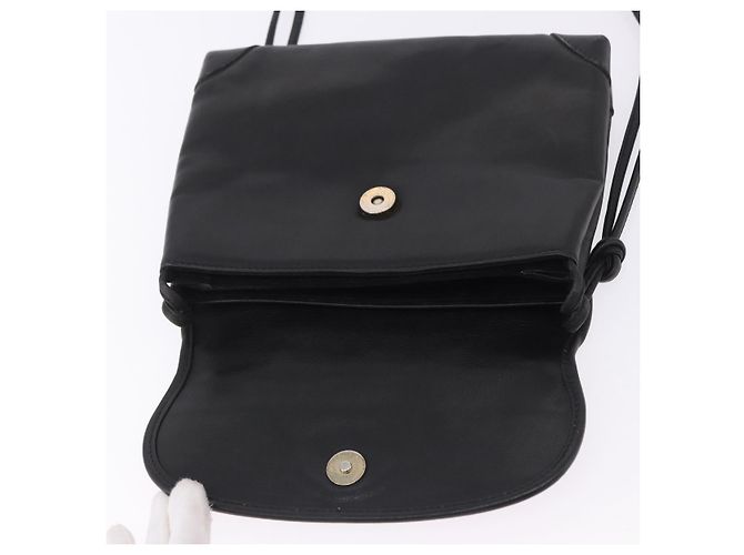 Bolsa de Ombro GUCCI em Couro Preta e Dourada 007 49 5548 Auth 203424 Preto Dourado - vista 10