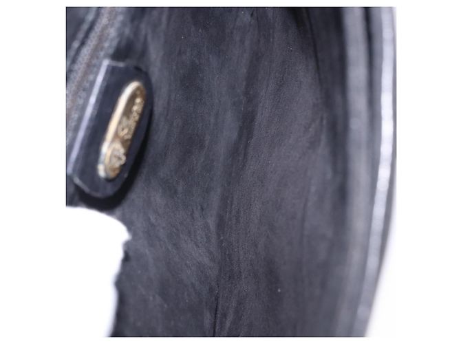 Bolsa de Ombro GUCCI em Couro Preta e Dourada 007 49 5548 Auth 203424 Preto Dourado - vista 11