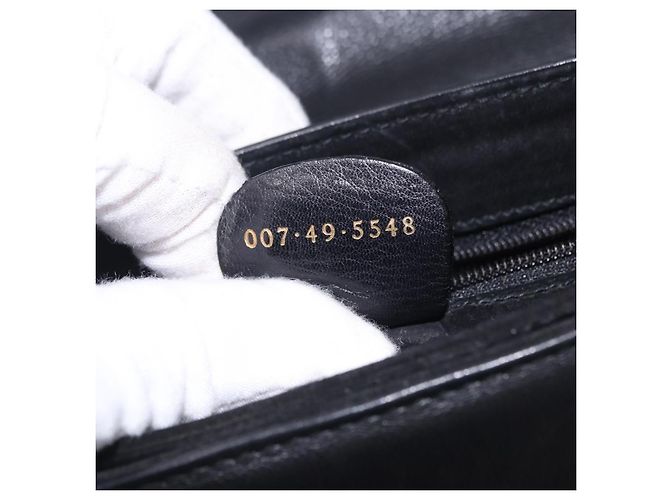 Bolsa de Ombro GUCCI em Couro Preta e Dourada 007 49 5548 Auth 203424 Preto Dourado - vista 12
