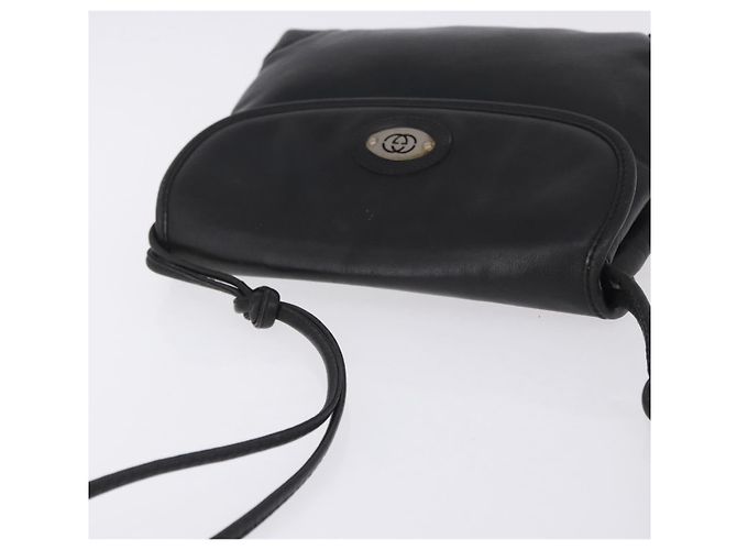 Bolsa de Ombro GUCCI em Couro Preta e Dourada 007 49 5548 Auth 203424 Preto Dourado - vista 14