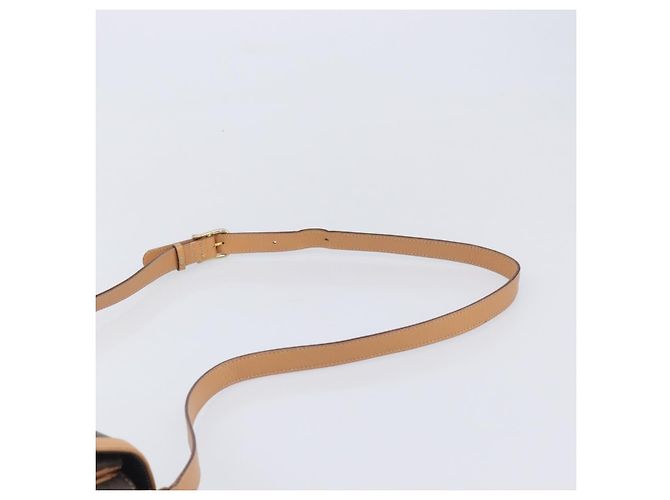 Céline Borsa a tracolla CELINE Macadam Canvas PVC Leather Brown Gold Auth 205135V Marrone D'oro - vista 14