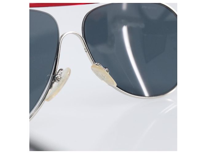 PRADA Sunglasses Metal Yellow Red Auth BA15496 - view 17