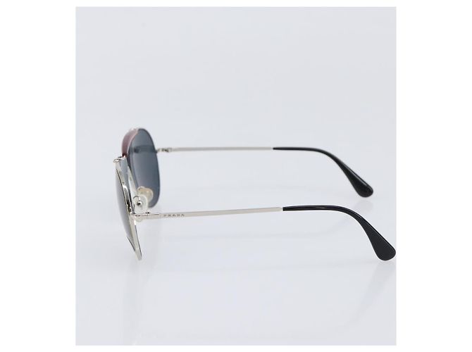 PRADA Sunglasses Metal Yellow Red Auth BA15496 - view 3