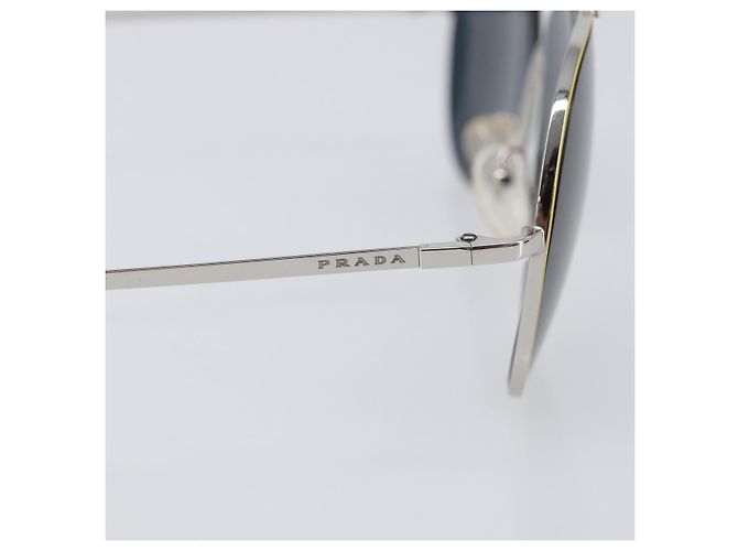 PRADA Sunglasses Metal Yellow Red Auth BA15496 - view 9