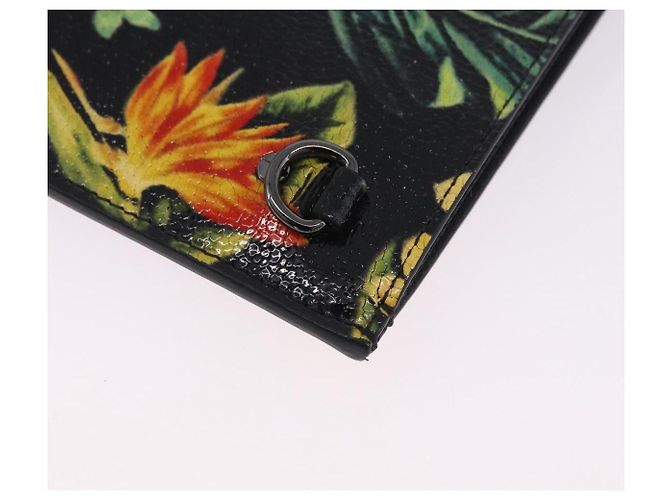 Borsa a pochette Christian Louboutin in pelle nera e argento Auth ka6300A Nero - vista 16