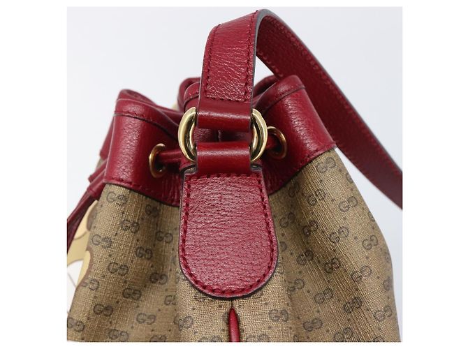 Borsa GUCCI Micro GG Supreme x Doraemon Fujiko Pro PVC Beige 655597 Auth 204039SM D'oro - vista 19