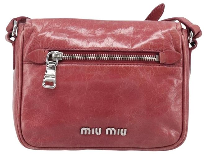Borsa a tracolla Miu Miu Vitellolux Pink Silver Auth 203688A Argento Rosa - vista 2