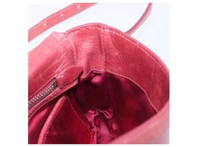 Borsa a tracolla Miu Miu Vitellolux Pink Silver Auth 203688A Argento Rosa - vista 24