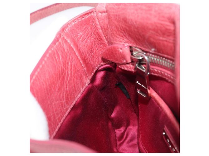 Borsa a tracolla Miu Miu Vitellolux Pink Silver Auth 203688A Argento Rosa - vista 25