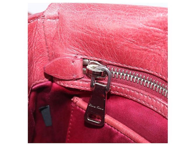 Borsa a tracolla Miu Miu Vitellolux Pink Silver Auth 203688A Argento Rosa - vista 26