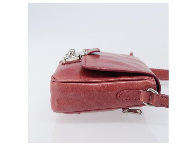 Borsa a tracolla Miu Miu Vitellolux Pink Silver Auth 203688A Argento Rosa - vista 3
