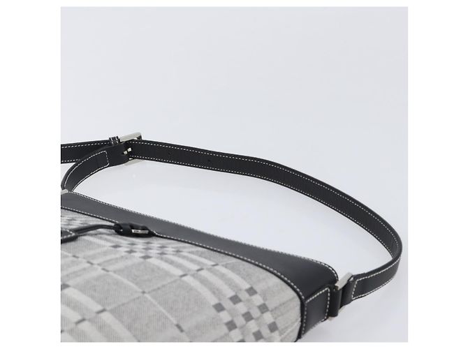 Borsa a tracolla BURBERRY Canvas Gray Silver Auth 203686A Marrone Argento - vista 14