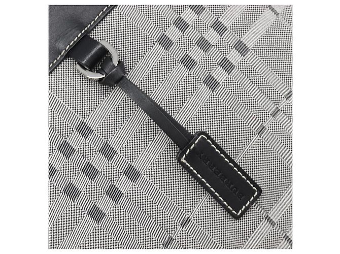 Borsa a tracolla BURBERRY Canvas Gray Silver Auth 203686A Marrone Argento - vista 18