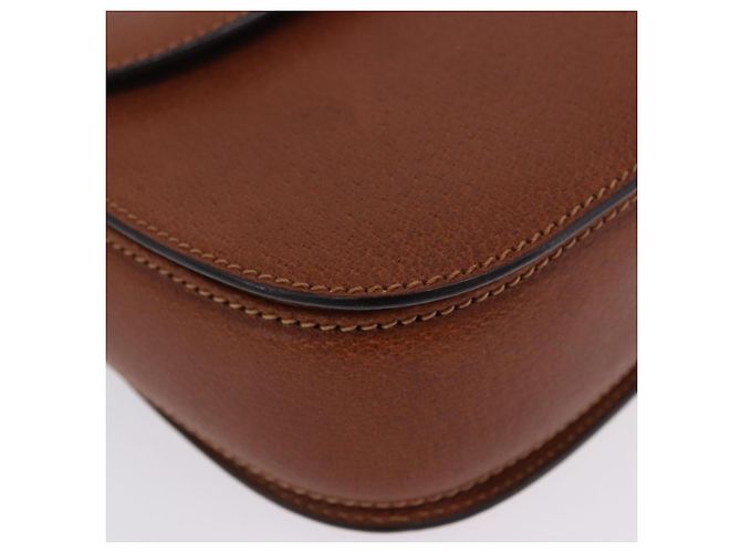 Borsa a mano GUCCI Bamboo in pelle marrone e oro 000 46 0188 Auth 204148V D'oro - vista 20