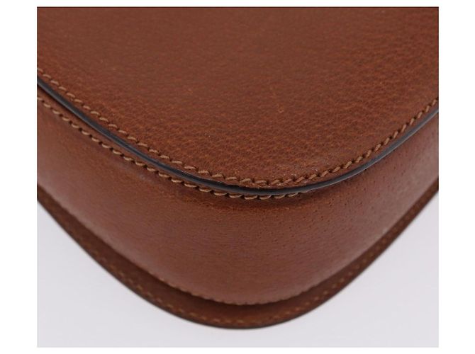 Borsa a mano GUCCI Bamboo in pelle marrone e oro 000 46 0188 Auth 204148V D'oro - vista 22