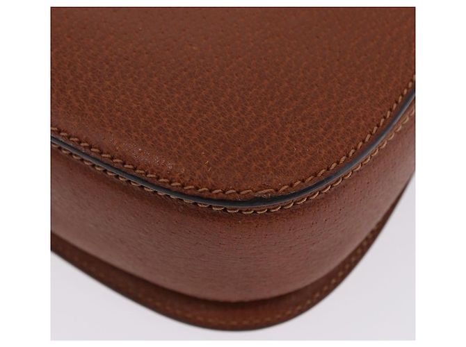 Borsa a mano GUCCI Bamboo in pelle marrone e oro 000 46 0188 Auth 204148V D'oro - vista 23