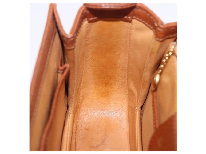 Borsa a mano GUCCI Bamboo in pelle marrone e oro 000 46 0188 Auth 204148V D'oro - vista 28