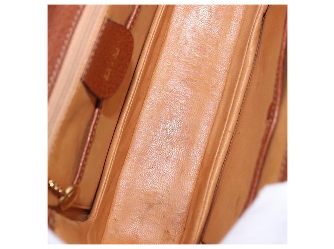 Borsa a mano GUCCI Bamboo in pelle marrone e oro 000 46 0188 Auth 204148V D'oro - vista 9