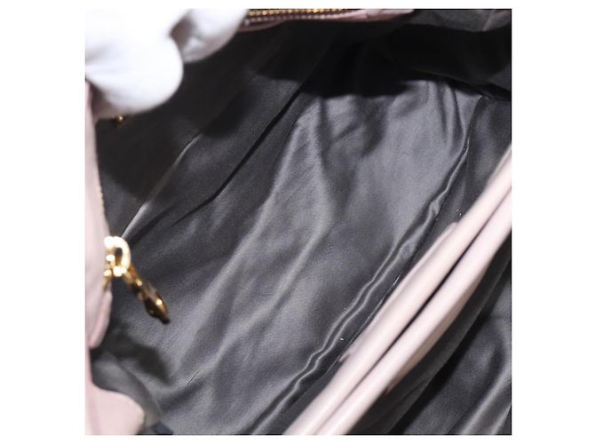 Borsa Miu Miu in pelle rosa e oro autentica 204447 D'oro - vista 11