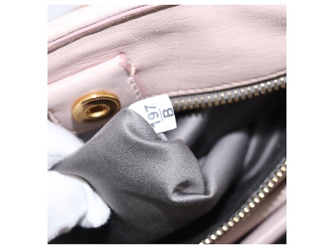 Borsa Miu Miu in pelle rosa e oro autentica 204447 D'oro - vista 12