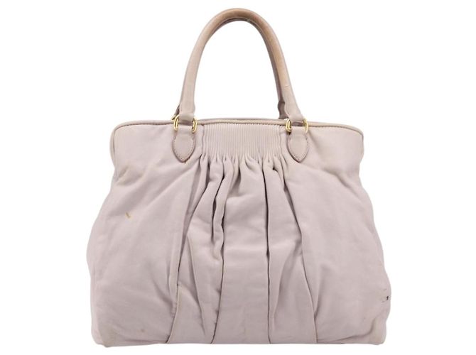 Borsa Miu Miu in pelle rosa e oro autentica 204447 D'oro - vista 13