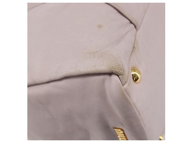 Borsa Miu Miu in pelle rosa e oro autentica 204447 D'oro - vista 16