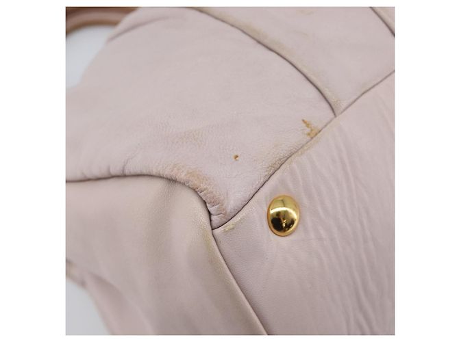 Borsa Miu Miu in pelle rosa e oro autentica 204447 D'oro - vista 18
