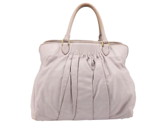Borsa Miu Miu in pelle rosa e oro autentica 204447 D'oro - vista 2