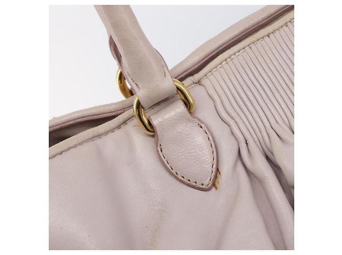 Borsa Miu Miu in pelle rosa e oro autentica 204447 D'oro - vista 20