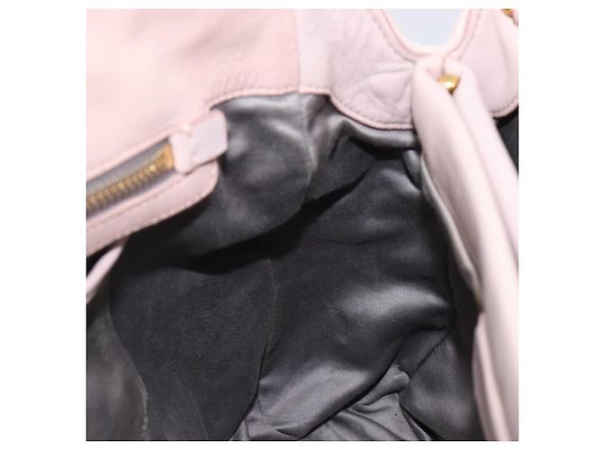 Borsa Miu Miu in pelle rosa e oro autentica 204447 D'oro - vista 22