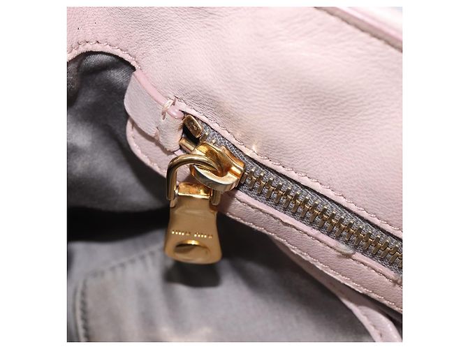 Borsa Miu Miu in pelle rosa e oro autentica 204447 D'oro - vista 24