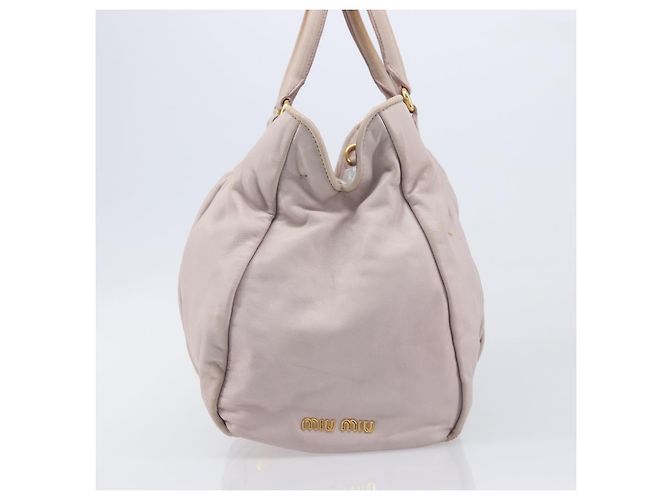 Borsa Miu Miu in pelle rosa e oro autentica 204447 D'oro - vista 4
