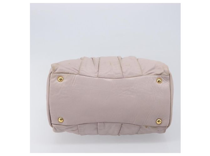 Borsa Miu Miu in pelle rosa e oro autentica 204447 D'oro - vista 5