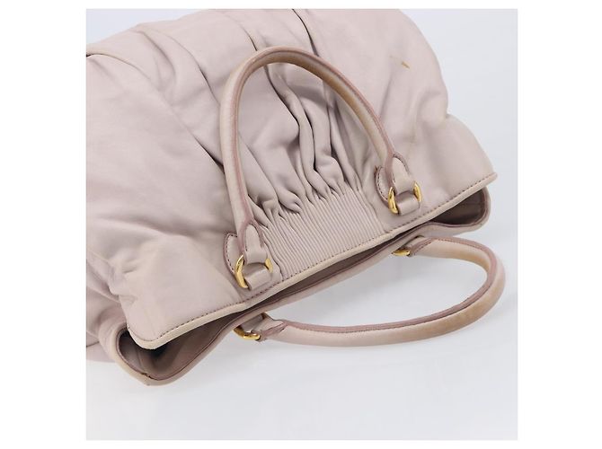 Borsa Miu Miu in pelle rosa e oro autentica 204447 D'oro - vista 6