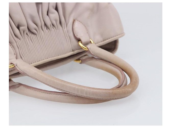 Borsa Miu Miu in pelle rosa e oro autentica 204447 D'oro - vista 7