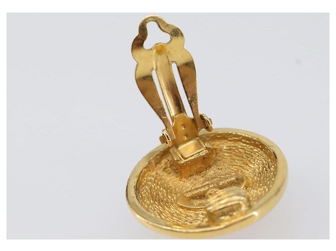 Orecchini CHANEL Matelasse metallo Gold CC Auth BA15827 D'oro - vista 11